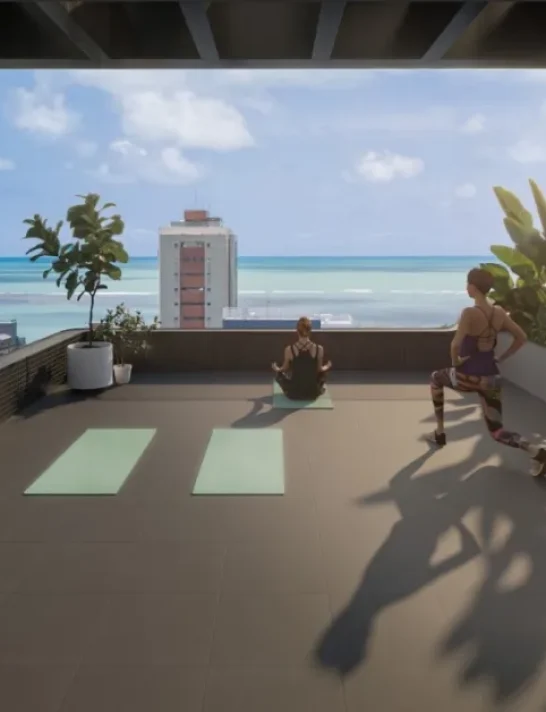 Espaço para exercicios aeróbicos